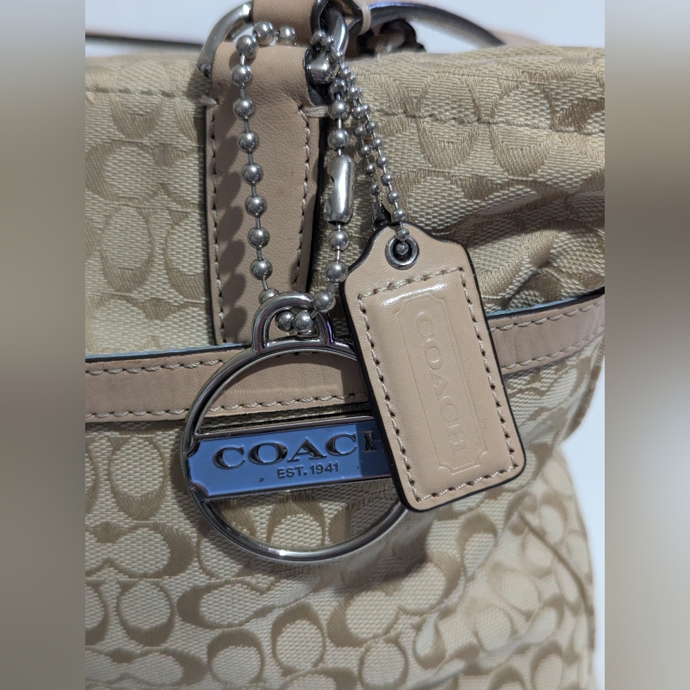 Coach Signature Stripe Vintage Tote/ Shoulder Bag - Picture 12 of 15
